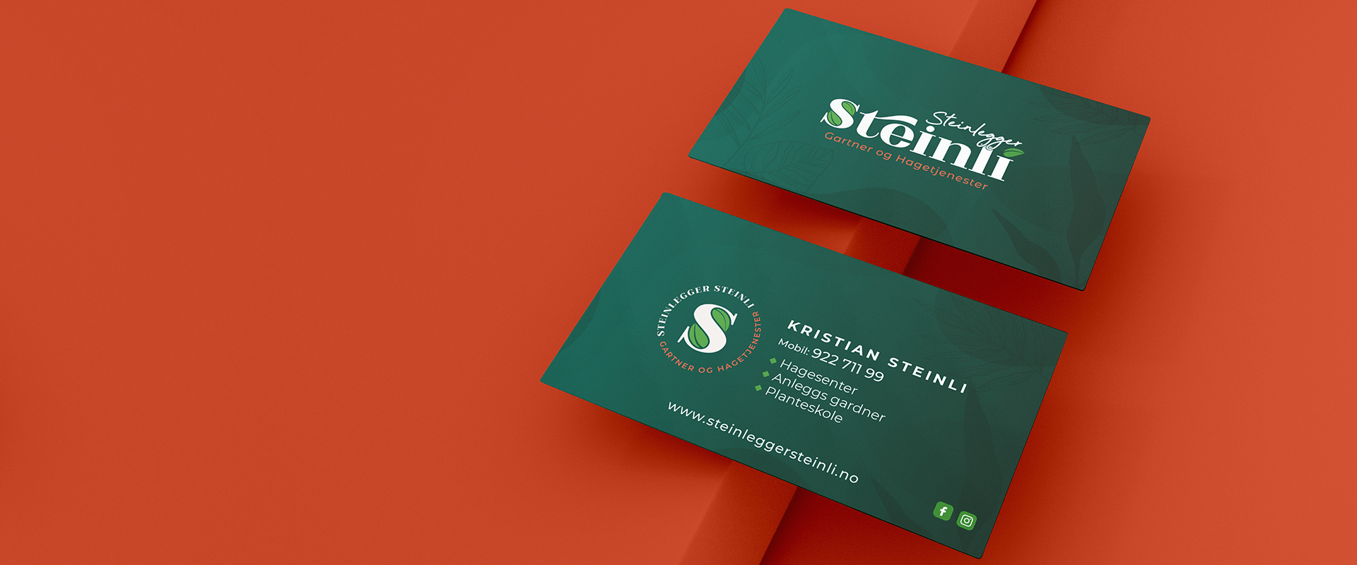 Steinlegger Steinli – visittkort og visuell identitet